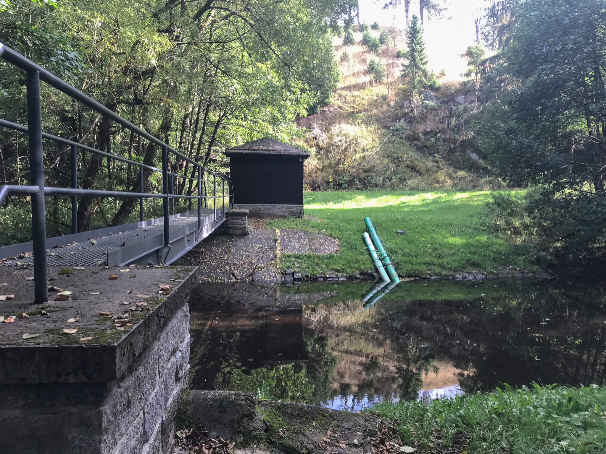 Probenahmestelle an der Warmen Bode